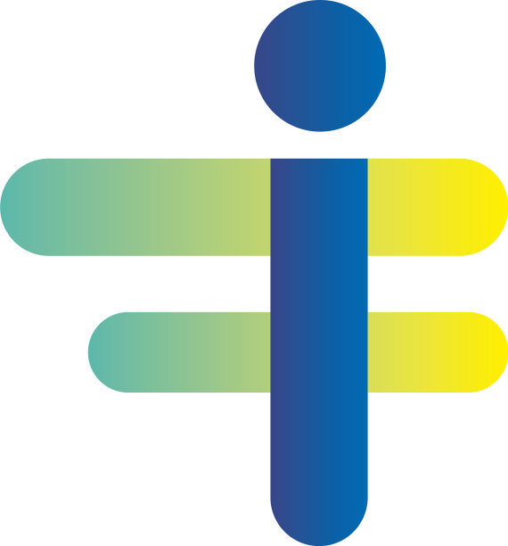 抽象I和f形状渐变样式图标图片下载