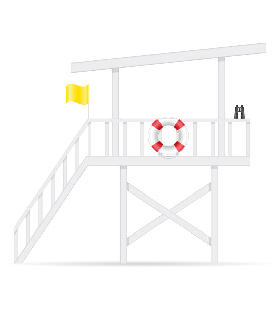 海滩救生塔，以拯救溺水的人图片下载