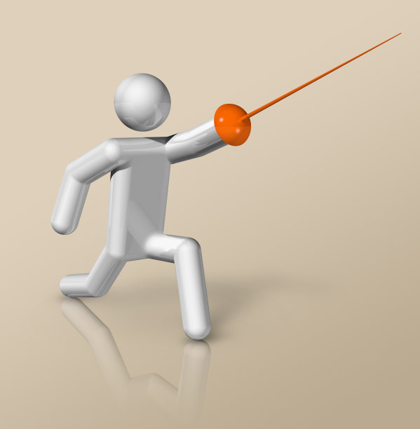 击剑3D图标，奥林匹克运动图片下载