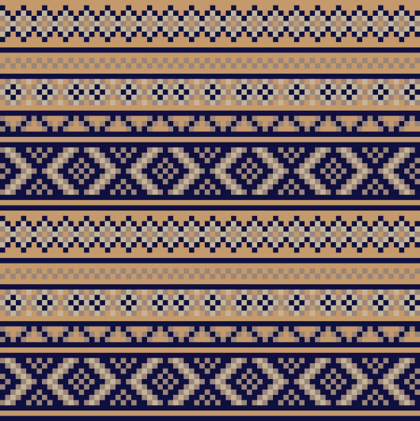 棕色圣诞集市岛无缝图案图片下载