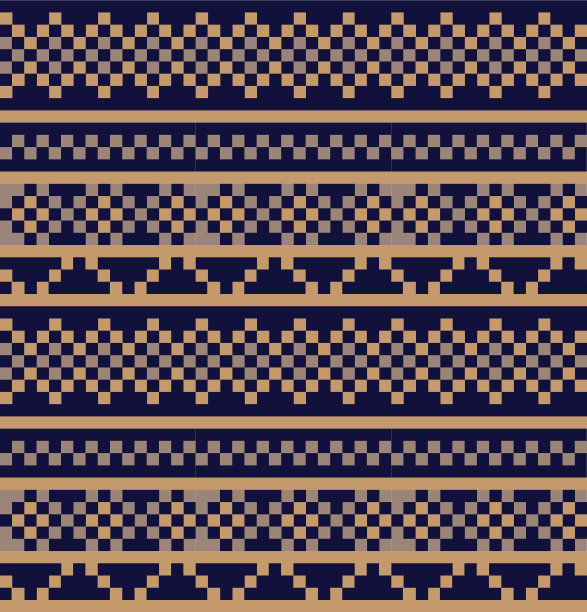 棕色圣诞集市岛无缝图案图片下载