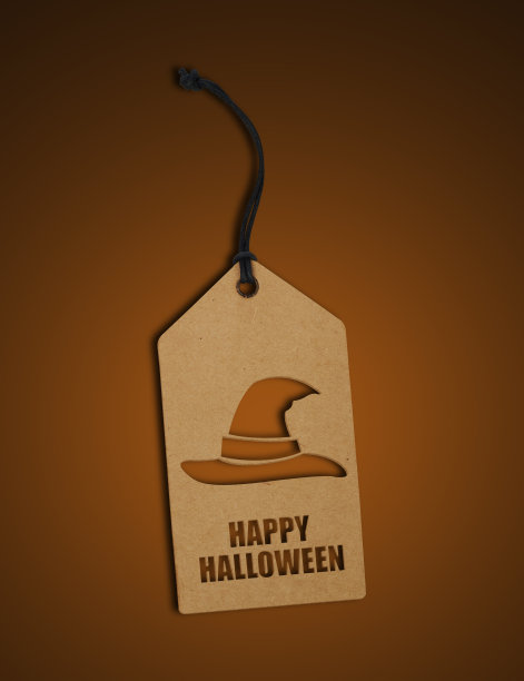 万圣节女巫标签快乐图片下载