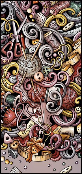 手工绘制的涂鸦横幅卡通图片下载