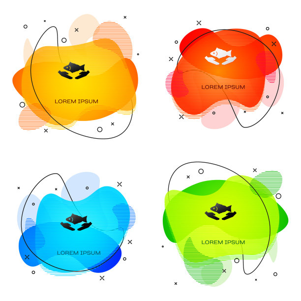 黑色的鱼照顾图标孤立在白色的背景图片下载