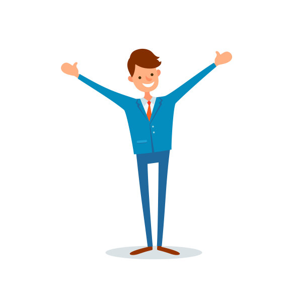 一名工人微笑着，双手在空中伸展图片下载