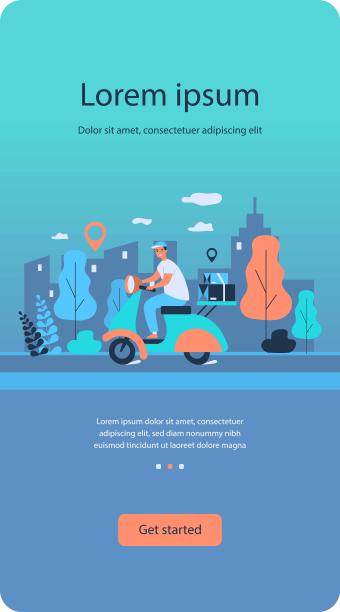 快递员踏板车图片下载