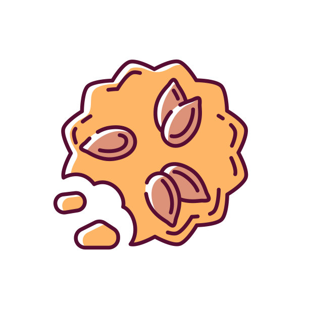 南瓜籽饼干RGB颜色图标图片下载