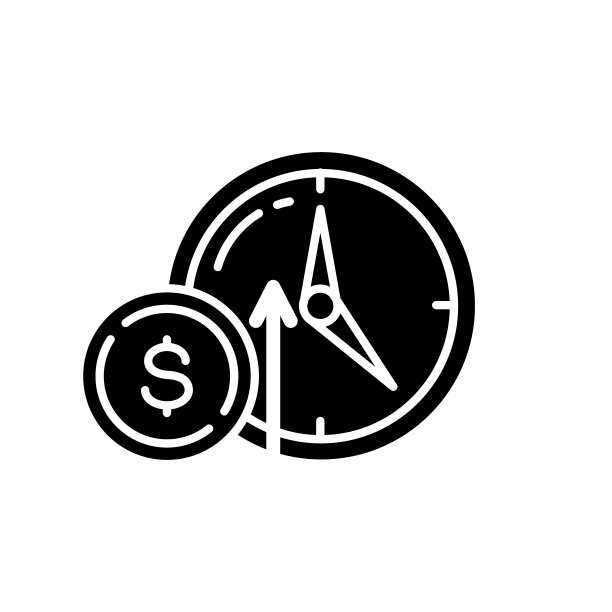 钱币值黑色字形图标图片下载