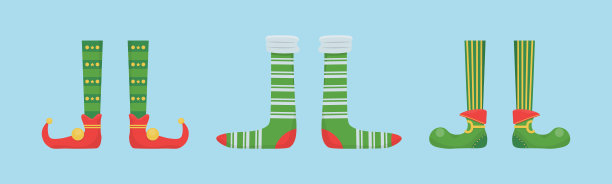 腿圣诞精灵。图片下载