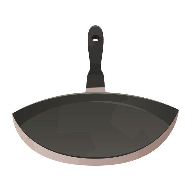 煎锅在卡通风格孤立的白色图片下载