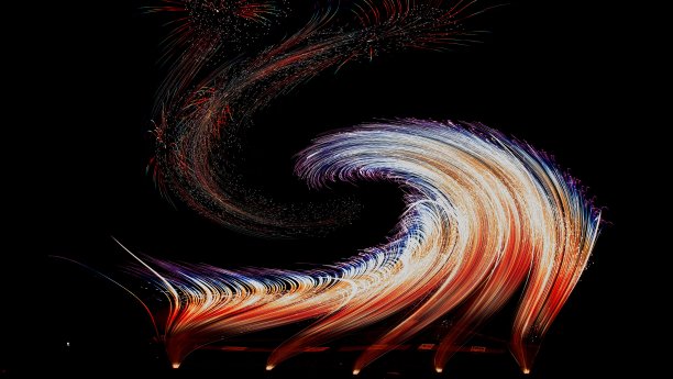 夜空中神秘的光芒图片下载