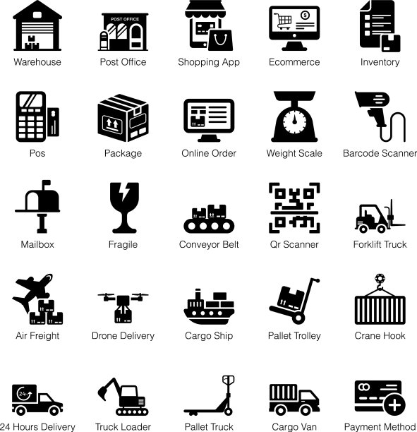 包装物流标志图标图片下载