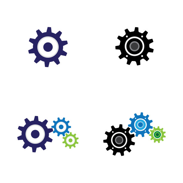 齿轮标志模板图标图片下载