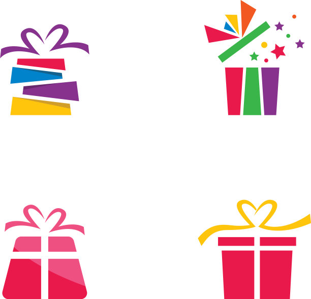礼盒礼品店标志图标图片下载