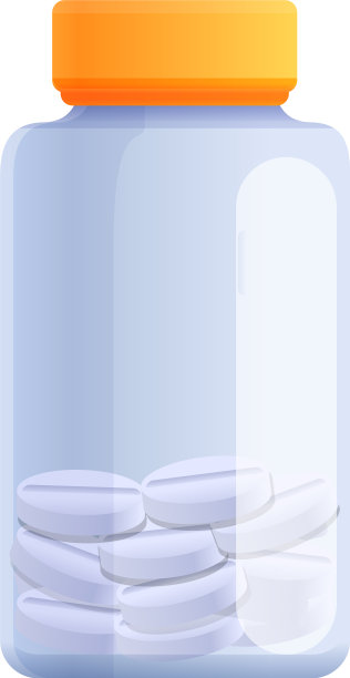 胶囊塑料罐图标卡通风格图片下载