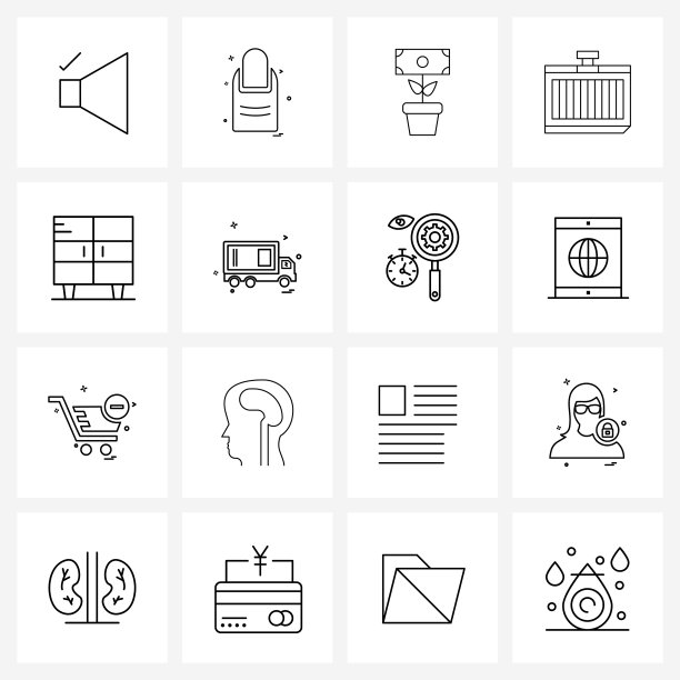 设置16个机械车的UI图标和符号图片下载