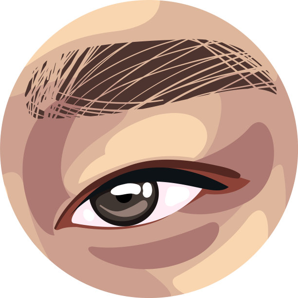 棕色眼睛在圆亚洲人身体部位图片下载