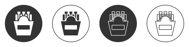 黑土豆，炸薯条，纸盒包装图片下载