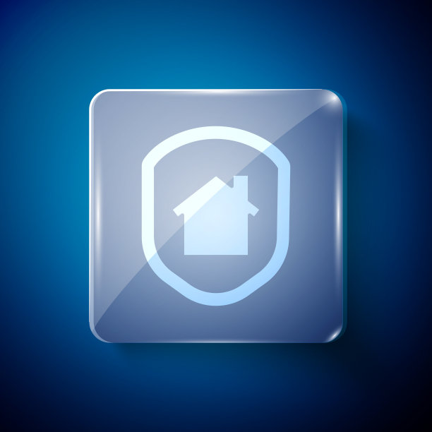 受保护的白宫图标被隔离在蓝色图片下载