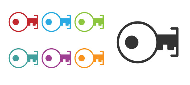 黑键图标隔离在白色背景设置图片下载