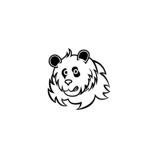 熊猫熊头标志泰迪熊孤立吉祥物图片下载