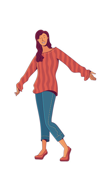 年轻女子摆姿势图片下载