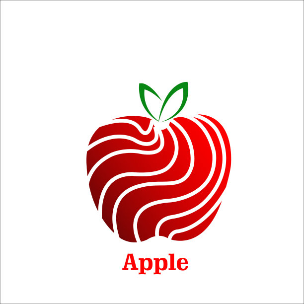 红苹果标志简单的吉祥物水果为您图片下载