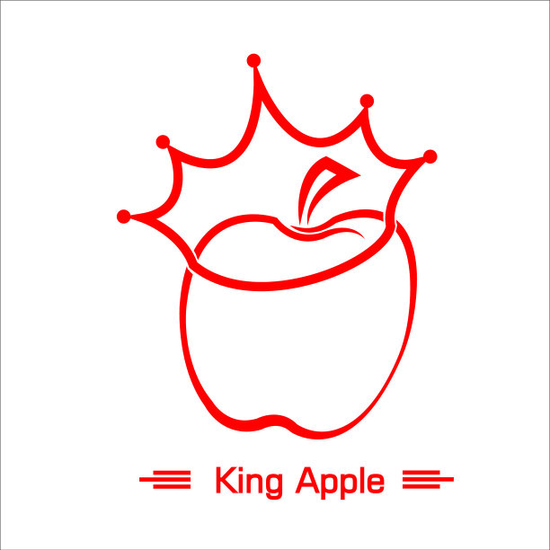 红苹果王标志为你简单的吉祥物水果图片下载
