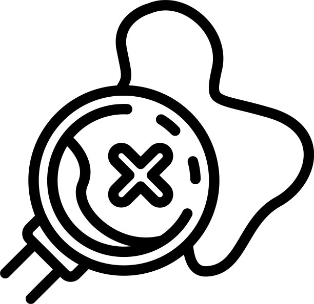 放大镜和十字地图上的图标轮廓样式图片下载