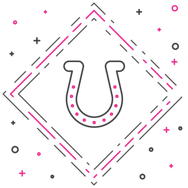 线马蹄形图标孤立在白色背景图片下载