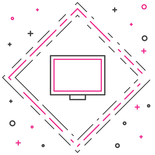 线相框上的表格图标孤立在白色图片下载