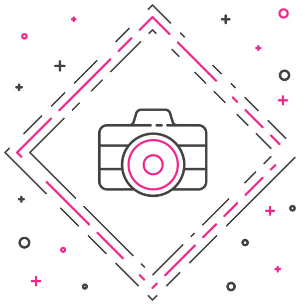 线照片相机图标孤立在白色图片下载