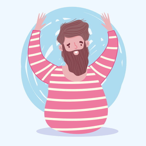 卡通人物男性肖像设计图片下载