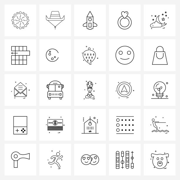 25界面线图标设置现代符号图片下载