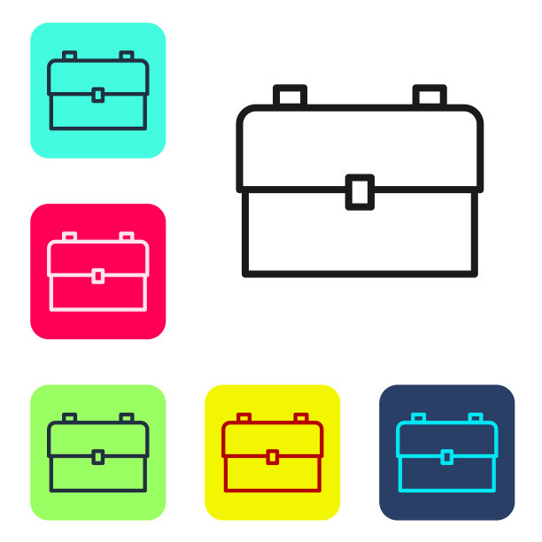 黑色线学校背包图标孤立在白色图片下载