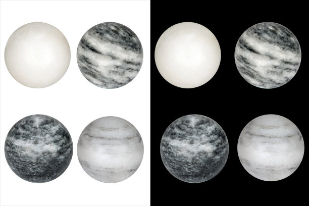 有黑白条纹的石球图片下载