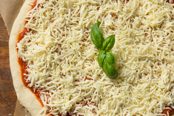 准备自制的生奶酪披萨图片下载