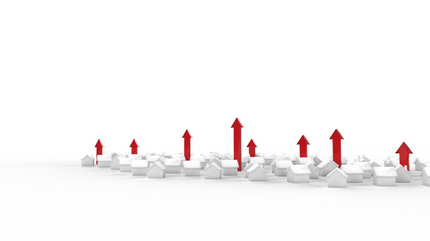 房地产业务呈箭头增长。3 d演示。图片下载