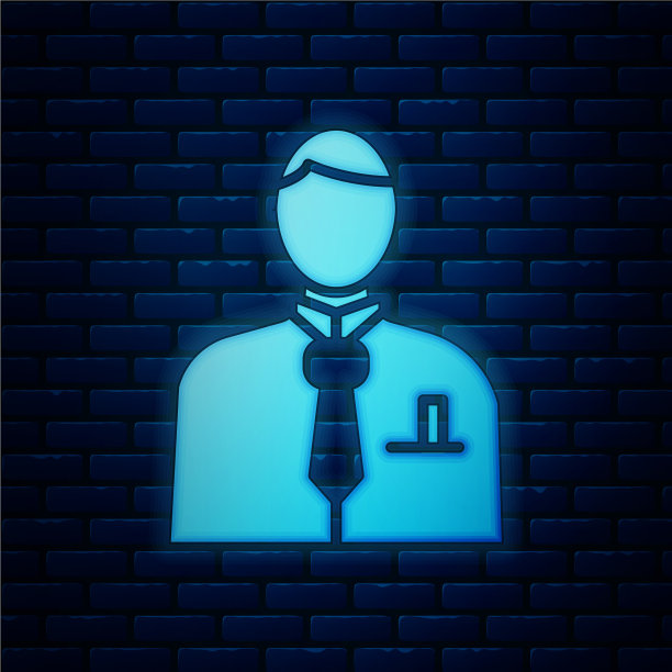 霓虹灯商人或股票市场交易者图片下载