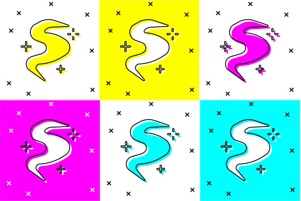 设置魔法雾或烟雾图标隔离的颜色图片下载