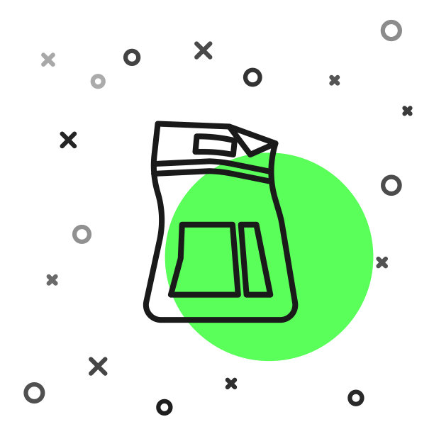 水泥袋上的黑线图标孤立在白色上图片下载