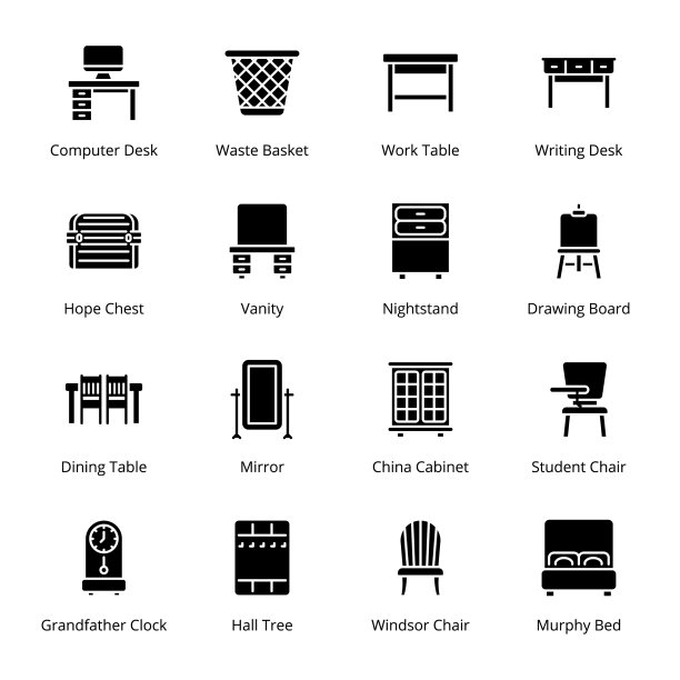 家具符号图标图片下载