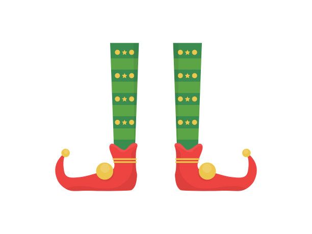 腿圣诞精灵。图片下载