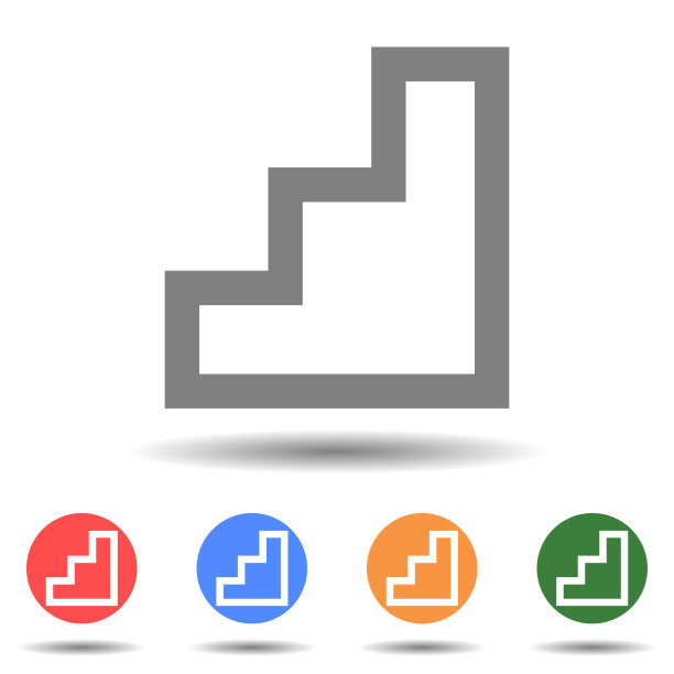 阶梯向上向量图片下载