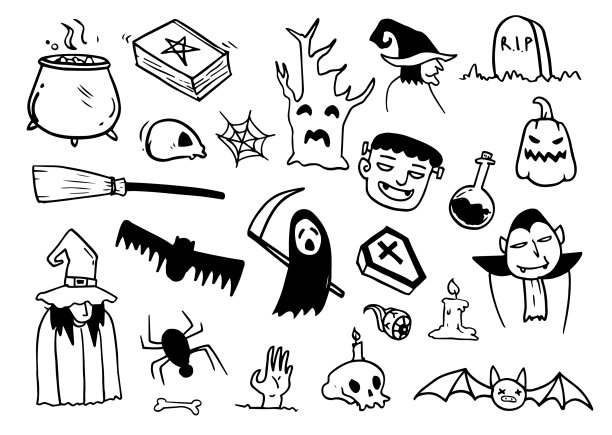 万圣节卡通套装图片下载