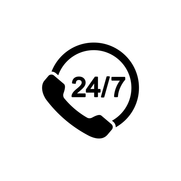 呼叫中心支持24黑色7图标上图片下载