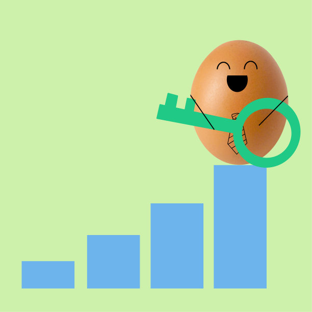 商人蛋握着成功的钥匙图片下载