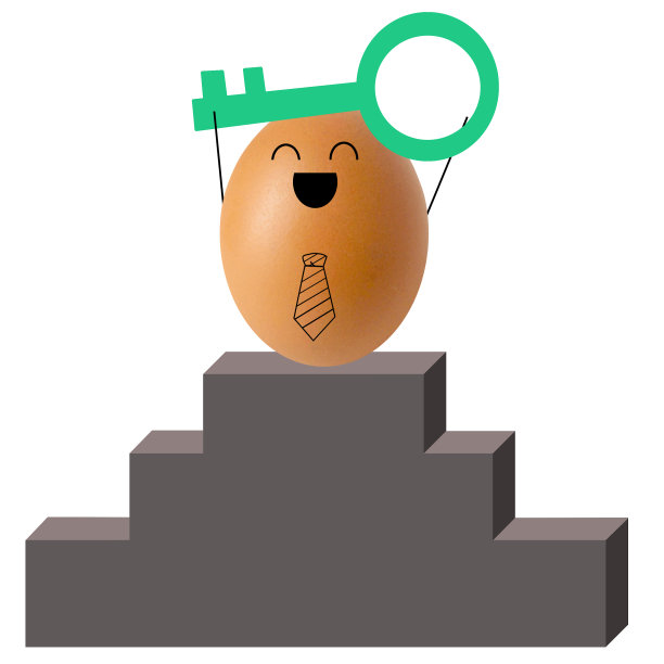 商人蛋握着成功的钥匙图片下载