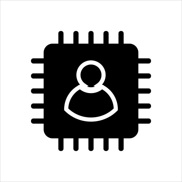 电脑CPU用户图标矢量素材图片下载