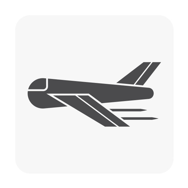 黑色飞机图标图片下载